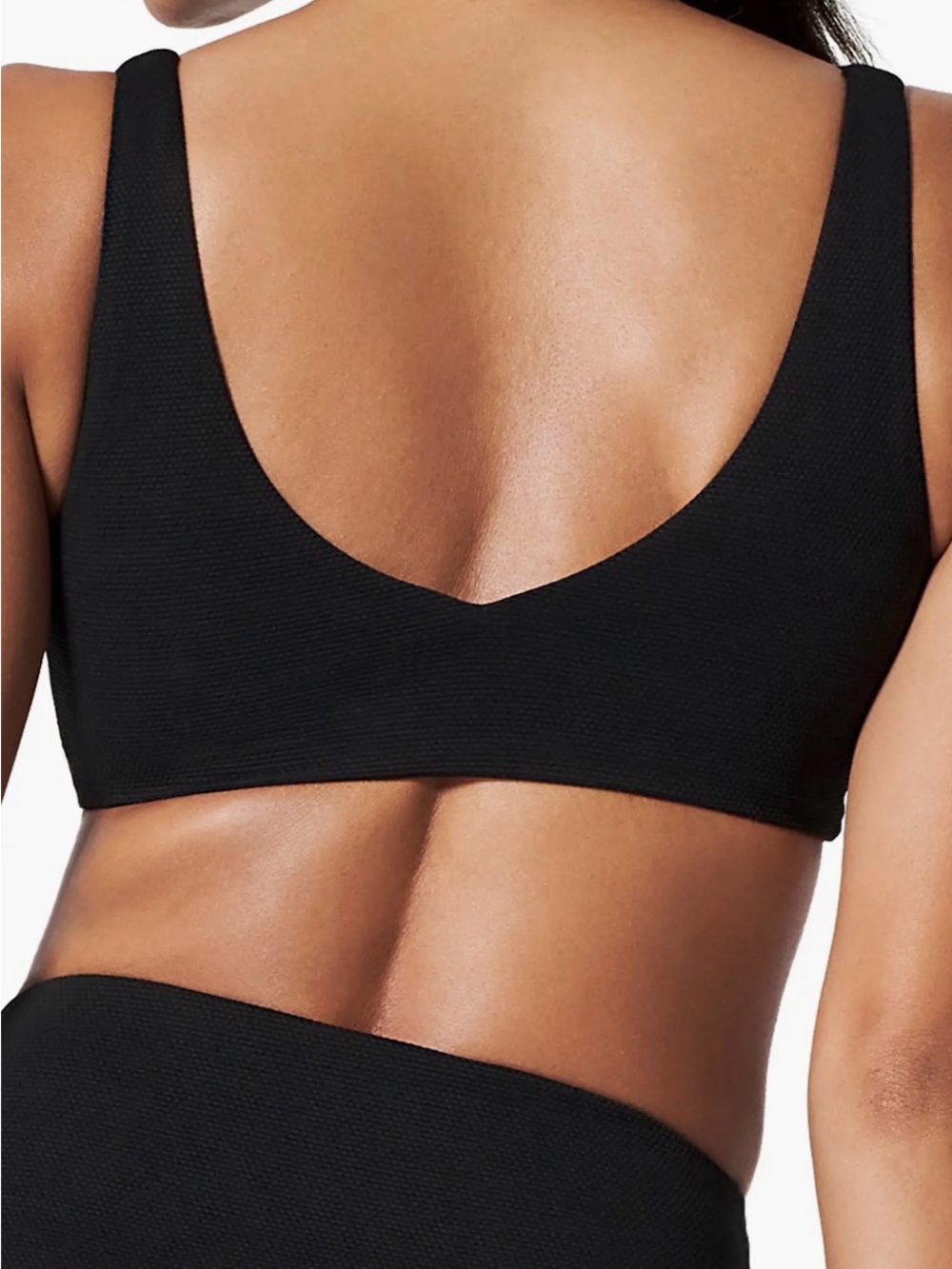 Spanx Textured Pique Plunge Bikini Top - Picture 2 of 3